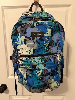 Vera Bradley Teal and Blue Floral Backpack